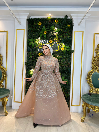 Champagne Silver Glam Gown