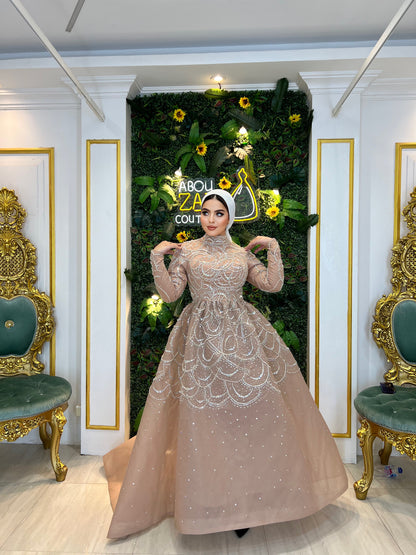 Champagne Silver Glam Gown