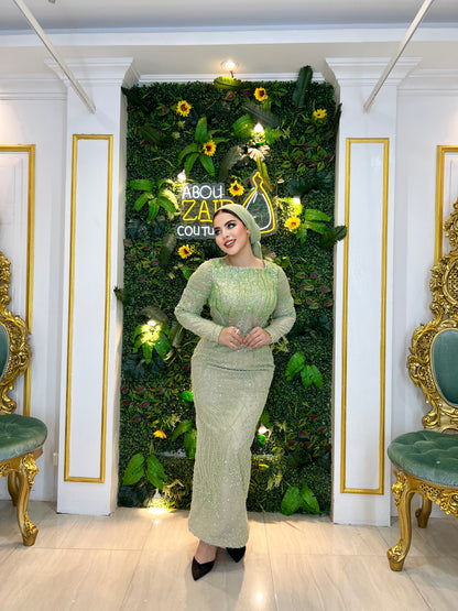 Light Sage Bodycon Gown