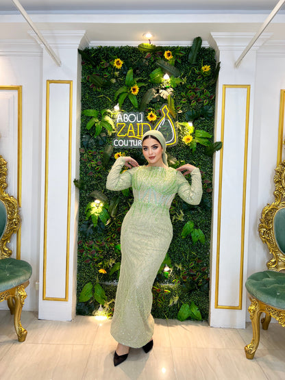 Light Sage Bodycon Gown