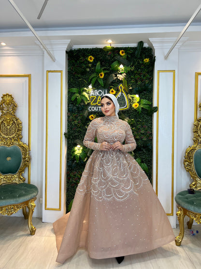 Champagne Silver Glam Gown