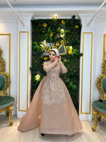 Champagne Silver Glam Gown
